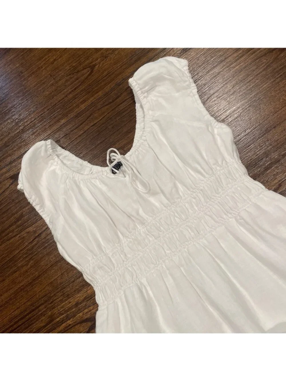 NWT J.Crew Linen Midi Dress Sz S White Cap-Sleeve Summer Beach Vacation Coastal